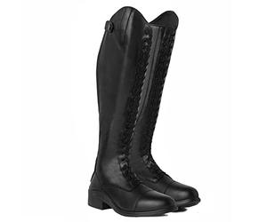 HORZE Stivali da equitazione alti da donna con lacci, nero, 37 EU