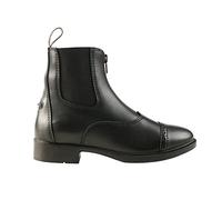 HORZE Stivali paddock Wexford in pelle sintetica per bambini con cerniera frontale, nero, tutte le misure, marrone, 33