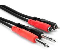 Hosa CPR-203, Stereo Interconnect, Dual 1/4 in TS to Dual RCA, 3 m