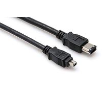 Hosa FIW-46-110, FireWire 400 Cable, 4-pin to 6-pin, 10 ft