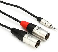 Hosa HMX-006Y, Pro Stereo Breakout, REAN 3.5 mm TRS to Dual XLR3M, 6 ft