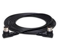 Hosa MID-310RR, Right-angle MIDI Cable, Right-angle 5-pin DIN to Same, 10 ft