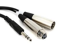 Hosa SRC-203, Insert Cable, 1/4 in TRS to XLR3M and XLR3F, 3 m
