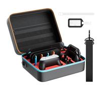 Hosanwell Custodia da viaggio rigida antiurto per Switch 2 - Borsa messenger protettiva impermeabile, contiene 14 giochi + controller Pro, interno morbido foderato per giocatori (nero)