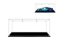 Hosdiy Teca Vetrina Espositiva per Lego Bugatti-Chiron 42083 Modello | 62x30x20 cm, 2mm, Antipolvere, da montare, Vetrinetta Acrilico Trasparente per Collezionismo, Modellini, Statue