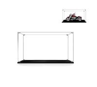 Hosdiy Vetrina Espositiva in Acrilico Compatibile con (Harley Davidson Fat Boy) - Teca Vetrina per Lego 10269 (Solo Vetrina, Senza Modello)