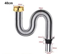 Hose Per Lo Scarico Del Lavandino 1 PC 40/60cm Accessori Argento Cucina