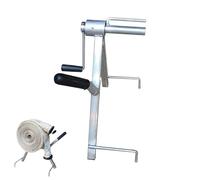 Hose Roller For Outside - Space Saving Feature, 15 Inch External Coil Device, Weatherproof Backyard Faucet Component, Durable Silver Metal Fastener | Utility Tool For Yards & Gardening