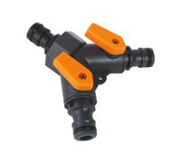 Hose Splitter - Sturdy 2 Way Y Connector, Tee Coupling Adapter, Y Hose Splitter | Strong 2-Way Sturdy Tee Coupling Adapter | Heavy Duty Water Flow Divider For Outdoor Garden With Easy Valves And Leak