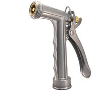 Hose Sprayer Nozzle, Adjustable Metal Garden Spout, Threaded Front Zinc Alloy Sprayer, Interactive Multi Pattern Watering Tool, Ideal for Lawn, Patio, Car Wash, and Outdoor Use 5.31x4.33x0.79 Inches