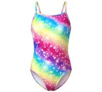 Hoseay Costume da Intero Ragazze, Costumi Bagno Monopezzo con Spalline Regolabili per Bambini, Asciugatura Rapida Schiena Nuda Costume Nuoto, Abbigliamento Spiaggia per età 7-8, Multicolore