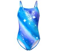 Hoseay Costume da Intero Ragazze, Costumi Bagno Monopezzo con Spalline Regolabili per Bambini, Asciugatura Rapida Schiena Nuda Costume Nuoto, Abbigliamento Spiaggia Piscina per età 11-12, Blu