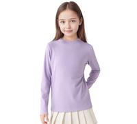 Hoseay Maglia Termica Bambina Manica Lunga Base Layer T-Shirt 13, Viola