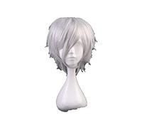 Hoseki no Kuni Cosplay Wig Antarcticite Silver Grey Short Hair Synthetic Halloween Costume Party Wigs
