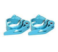 Hoseonfn 2pcs Clip del sedile a rilascio rapido per biciclette, C73 in lega di alluminio da 31,8 mm per tubo di mountain bike mountain NOTA: la parola chiave principale del (Blu)