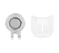 HOSEONFN Accessorio per clip per visiera per cappello da golfista con mini pallina magnetica in metallo resistente per un putt (striscia bianco argento 2)