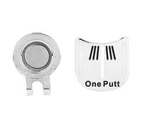 HOSEONFN Accessorio per clip per visiera per cappello da golfista con mini pallina magnetica in metallo resistente per un putt (striscia bianco argento 1)