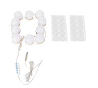 HOSEONFN Per luci a specchio LED, alimentate tramite USB, luminosità regolabile e temperatura del colore, per lavabo, dimmerabile, protezione per gli occhi, nastri adesivi inclusi