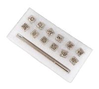 Hoseonfn per strumenti di stampaggio in pelle, per mestiere in pelle fai -da -te, set di punzoni per il design fiore a tavola da 12 pezzi, maniglia da 1 pezzi incluse, francobolli