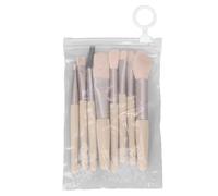 HOSEONFN Professional Makeup Brush Set for Beginners, 8 Pcs Vegan Brushes Kit with Pouch, Soft Synthetic Bristles for Foundation, Blush, Eyeshadow, Contour, Powder, Highlighter App (Tinta avorio)
