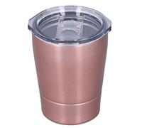 HOSEONFN Tazza di caffè isolata, viaggi all'aperto, tazza d'acqua in acciaio inossidabile, vuoto a doppia parete, coperchio a prova di perdite, capacità di 260 ml, design (Oro rosa)