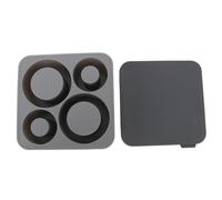 HOSEONFN Vassoio per cubetti di ghiaccio a cilindro cavo da 4 pezzi Vassoi per cubetti di ghiaccio in silicone di grande capacità a rilascio facile con coperchi per tazza da 20 once 30 (Grigio)