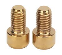 HOSEONFN Vite di fissaggio per cavo freno a disco in lega di titanio inossidabile filettatura M6x10 mm ad alta resistenza di piccole dimensioni per sostituzione (oro)