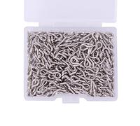 Hosfairy 300 mini spilli a vite con occhiello, piccoli spilli a occhiello, ganci per artigianato artistico fai da te, gioielli fai da te, accessori per perline (0,5 x 1 cm) (bianco K)