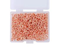 Hosfairy 300 mini spilli a vite con occhiello, piccoli spilli a occhiello, ganci per artigianato fai da te, gioielli fai da te, accessori per perline (0,5 x 1 cm) (oro rosa rosso)