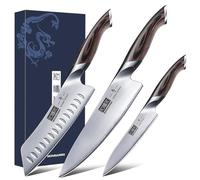HOSHANHO 3 Pezzi Set Coltello da Cucina Super Affilato, Coltello Giapponese Professionale, Coltelli da Cucina in Acciaio Inox Tedesco