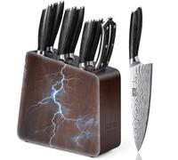 HOSHANHO 8 Pezzi Set di Coltelli da Cucina da Chef con Blocco Magnetico