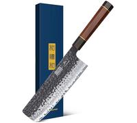 HOSHANHO Coltello Cucina Nakiri 18 cm, Professionali Coltello da Cucina | Super Affilato 9 Strati di Acciaio ad Alto Carbonio Nakiri Coltelli per Verdure Giapponese con Manico in Legno Ottagonale