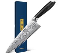 HOSHANHO Coltello da Chef da 20 cm, Coltello da Cucina Giapponese Affilato | Coltello Chef Professionale Ultraffilato in Acciaio in Polvere ad Alto Tenore di Carbonio con Manico Ergonomico in Pakkawood