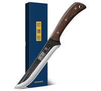 HOSHANHO Coltello per filetto da 16,7 cm per pesce, coltello per disossare carne, disossamento professionale da chef, manico in legno a tutto codolo