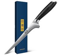 HOSHANHO Coltello per Sfilettare 18 cm, Altamente Affilato Coltello da Disossare per Tagliare Carne, Coltello da Cucina Professionale Giapponesi in Acciaio al Carbonio in Polvere con Manico in Pakka