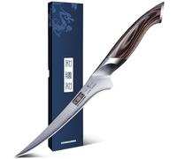 HOSHANHO Coltello per Sfilettare Pesce e Carne, 18cm Coltello da Disosso Super Affilato, Coltello cucina Professionale in Acciaio Inox