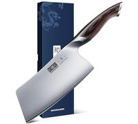 HOSHANHO Mannaia Coltello 18cm, Coltello da Cuoco Cinese Professionale Coltello da Cucina in Acciaio al Carbonio, Giapponesi Coltello per Verdure con Impugnatura Ergonomica