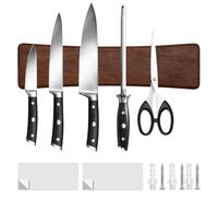 HOSHANHO Messerhalter Magnetisch Holz | Küchen Messerleiste zur Wandmontage 20 cm