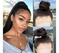 hoshee Parrucche per capelli umani in vero pizzo ultra traspirante per le donne parrucca intera fatta a mano a 540 ° parrucca intera in pizzo dritto parrucca piena prepizzicata parte libera colore