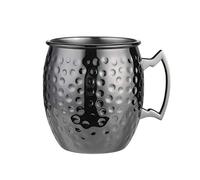 Hoshen - Bicchiere da birra in rame placcato in rame, per cocktail e cocktail in rame, 510 ml, con placcatura in rame in acciaio inox, adatto per bar, punta nera