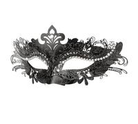 Hoshin Maschera Carnevale Donna, Maschera Veneziana Adulti Ideale Mezzo Viso per Venezia e Il Fantasma dell'Opera (Nero)