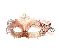 Hoshin Maschera Carnevale Donna, Maschera Veneziana Adulti Ideale Mezzo Viso per Venezia e Il Fantasma dell'Opera (oro rosa)