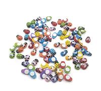 Hoshisea 100 Pezzi Decorazione Ape Mini, Adesivo in Legno Mini Ape, Decorazione Ape Autoadesiva, Coccinelle di Legno autoadesive, per Decorare Biglietti, Fiori, Artigianato (Colore Misto)