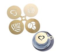 Hoshisea 4 Pezzi Stencil per Cappuccino, Caffè Che Decora Gli Stencil, Fancy Coffee Stampa Modello, per la Timbratura del Caffè al Cappuccino, la Stesura di Torte e Biscotti