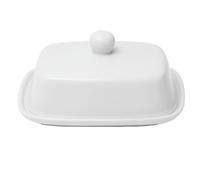 Hoshisea Burriera Ceramica, Porta Burro da Tavola, Burriera Ceramica Bianca con Coperchio, per Tutti i Tipi Di Burr (Bianco)