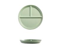 Hoshisea Piatti da pranzo Ceramica, Piatti Divisi In Ceramica, Piatti Snack Con Scomparti, Piatto in Ceramica Bambini, Per Pasti Divisi, Feste, Snack, Insalate, Dessert（Verde）