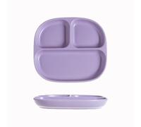 Hoshisea Piatti da pranzo Ceramica, Piatti Divisi In Ceramica, Piatto da Snack Quadrato con Scomparti, Piatto in Bambini, Per Pasti Divisi, Feste, Snack, Insalate, Dessert（Viola）