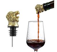 Hoshisea Testa di Leone Tappo Vino, Versatori Bottiglie Versatore, Wine Pourer Strumenti, Utilizzato per la Maggior Parte delle Bottiglie di Vino, Bottiglie di Whisky, Bottiglie di Birra