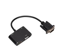Hosie Adattatore di Interfaccia Multimediale Ad Alta Definizione da VGA a VGA, Adattatore VGA Multiporta Funzionamento Semplice per Computer