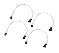 Hosie Cavo di Prolunga per Ventola PC a 4 Pin, Cavo di Prolunga per Ventola PWM Filo di Rame Rivestito in Argento Standard 4 Pezzi per Ventola di Raffreddamento PC (Prolunga)